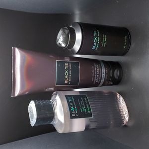 3pc Bath&Body Works Black Tie 3-in-1 Body Wash,Body Lotion & Body Spry